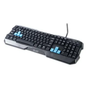 E-blue Polygon, klawiatura US, do gry, odporna na zalanie rodzaj przewodowa (USB), czarna